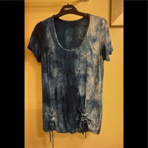 Tie die shirt sleeve top. Gently worn